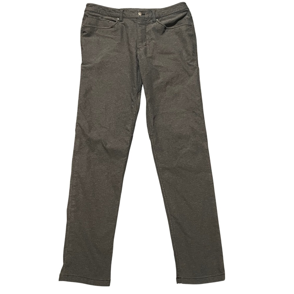 Lululemon‎ ABC Pant Slim Fit Tech Canvas Gray Mens Size 32 (34x34) Casual